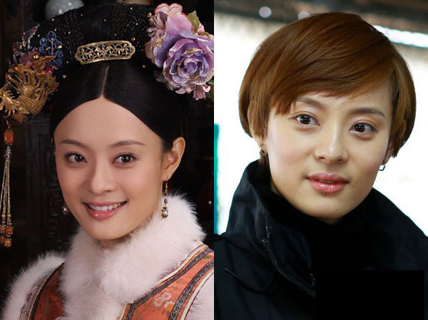 孙俪素颜短发现身 范冰冰素颜女神