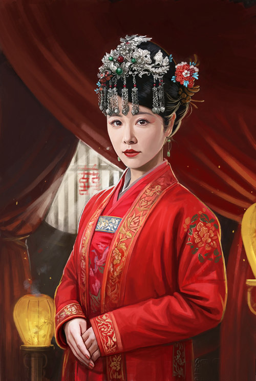 《精忠岳飞》曝水墨插画 刘诗诗林心如等入画