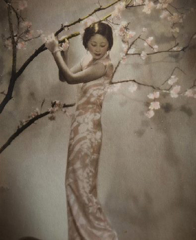 中西方旗袍美女妩媚典雅