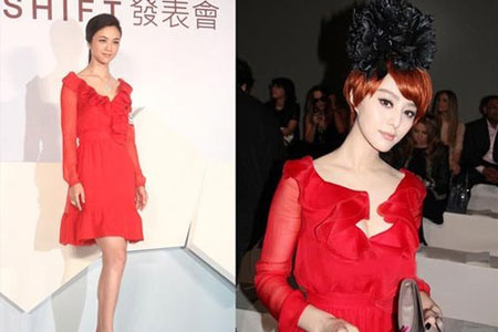 又见撞衫!女明星同款服装的不同风格